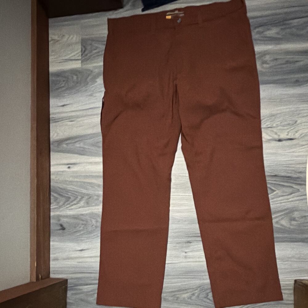 Eddie Bauer Travex Men’s Brown Twill Stretch Casual Pants Nylon Spandex 38x32